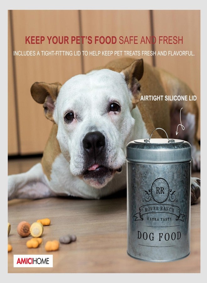 Amici Home Amici Pet Rover Ranch 140oz Metal Dog Food Canister with Handle Lid & Silicone Seal - Large Pet Food Storage Container with Airtight Closure - Durable Pantry Organization Accessory for Dry Kibble - Image 5